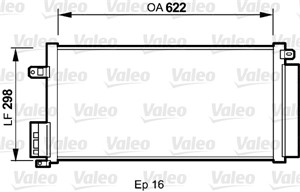 Kondensor, klimatanläggning, ABARTH,ALFA ROMEO,FIAT,LANCIA, 1850158, 1850168, 50526515, 51826520, 55700408, 93168140