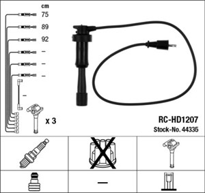 Tändkabelsats, HYUNDAI EQUUS / CENTENNIAL, XG, KIA CARNIVAL II, 27501-39A00