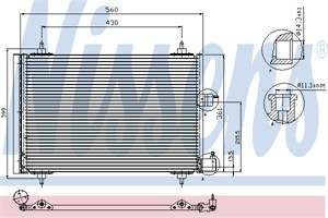 Kondensor, klimatanläggning, CITROËN,PEUGEOT, 6455.AT, 6455.CV, 6455.EX, 6455.Y9, 9637416580, 9645974780, 9645975180, 9652829880
