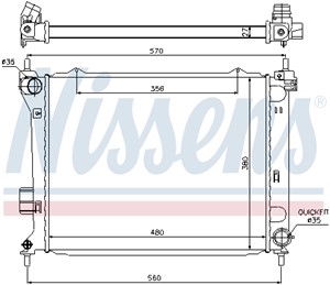 Kylare, motorkylning, HYUNDAI i20 I, 25310-1J200