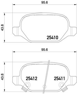 Bromsbeläggsats, FIAT PANDA, PANDA VAN, 00K68206120AA, 068088919AA, 68088919AA, 68088919AB, 68206120AA, 77366388, 77366453, 77367514