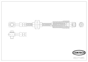 Bromsslang, Framaxel, CHEVROLET,OPEL,VAUXHALL, 12774865, 13336917, 562173, 564016