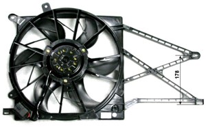 Fläkt, kylare, OPEL,VAUXHALL, 1314403, 1341300, 1341346, 24431828, 50 10 477 149, 90570740, 9129522
