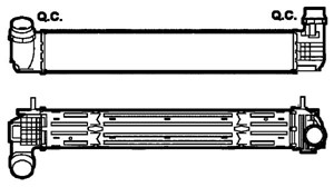 Intercooler, RENAULT, 144960022R, 144960734R, 144968116R, 30510-P73-A01, 30510-P73-A02, 30510-PT2-006, GCL 195, NEC 100530