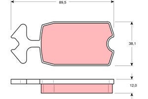 Bromsbeläggsats, Framaxel, CITROËN 2 CV, ACADIANE, DYANE, MEHARI, 1M 543 427 9A, 5441968, 5441971, 75516219, 75516220, 95 551 761, 95 65