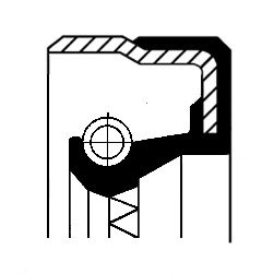 Oljepackningsring, differential, Fram, Höger, Utgång