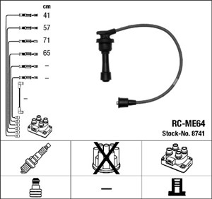 Tändkabelsats, MITSUBISHI COLT III, ECLIPSE I, GALANT VI, GALANT Sedan VI, LANCER IV, LANCER Halvkombi IV, 39100-9F611*, ELEMENTS OF:, M