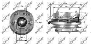 Koppling, kylarfläkt, IVECO DAILY Buss II, DAILY Flak/chassi I, DAILY Flak/chassi II, DAILY Skåp I, DAILY Skåp II, DAILY Tipp II, 500305
