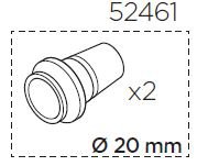 Adaptersats 20 mm axel