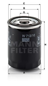 Oljefilter, ALFA ROMEO,CITROËN,FIAT,LANCIA, 1109 AR, 1109 K8, 1109 K9, 1608076280, 4648378, 46787007, 50008507, 5016 954, 5017 814, 5022