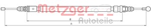 Vajer, parkeringsbroms, Höger bak, Vänster bak, CITROËN C4 I, C4 II, DS3, DS4, DS DS 4 / DS 4 CROSSBACK, PEUGEOT 3008 Minibus, minivan,