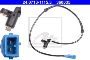 ABS-givare, Sensor, hjulvarvtal, Framaxel, PEUGEOT 206 CC, 206 Halvkombi, 206 Sedan, 206 SW, 206 Van, 4545 76