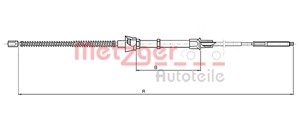 Vajer, parkeringsbroms, Bak, Höger, Vänster, SEAT,VW, 6N0 609 721K