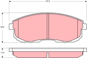 Bromsbeläggsats, Framaxel, NISSAN 200SX, 41060-55F90, 41060-89E91