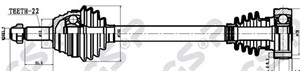 Drivaxel, framaxel vänster, SEAT AROSA, VW LUPO I, POLO, POLO III, POLO Van Skåp/halvkombi, 18107504170, 6N0407271, 6N0407271B, 6N040727
