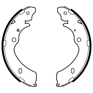 Bromsbackar, sats, ISUZU D-MAX I, D-MAX II, D-MAX Flak/chassi I, 8073682630, 8973026351, 8973682530, 8973682630, 8980180350, 8981674050,