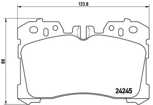 Bromsbeläggsats, Framaxel, LEXUS LS, 044650W110, 044650W130, 0446550260, 0446550280, 0446550290