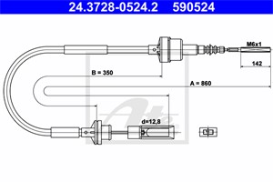 Vajer, koppling, FIAT BRAVA, BRAVO I, 7771565