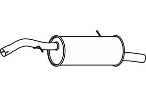 Bakre ljuddämpare, Bak, CITROËN C3 PICASSO, C4 CACTUS, PEUGEOT 2008 I, 207, 207 CC, 207 Skåp/halvkombi, 207 SW, 208 I, 1726-NQ, 1726-XQ,
