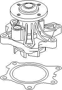 Vattenpump, MINI MINI, TOYOTA AURIS, COROLLA, COROLLA Kombi, COROLLA Sedan, YARIS, 1151 7 790 871, 16000 39395, 16100 39395