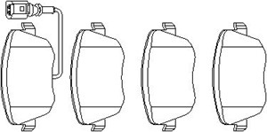 Bromsbeläggsats, Framaxel, SKODA,VW, 6Q0 698 151C