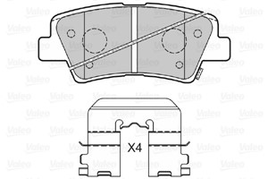 Bromsbeläggsats, Bakaxel, Framaxel, HYUNDAI,KIA,SSANGYONG, 48413350B0, 583020UA30, 58302-0UA30, 583021RA30, 58302-1RA30, 583021WA35, 583