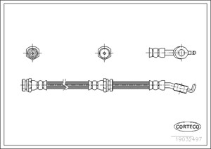 Bromsslang, Bak, Bakaxel, MAZDA, BK1T43980, GA5R43980