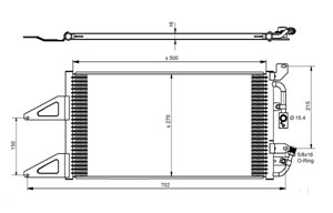 Kondensor, klimatanläggning, FIAT PUNTO, LANCIA Y, 2539053400, 366 200 02 04, 46558107, 71713820, A2539053400, A366 200 02 04