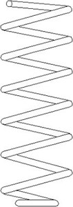 Spiralfjäder, framaxel höger, framaxel vänster, SEAT TOLEDO I, VW GOLF II, JETTA II, 191 411 105A
