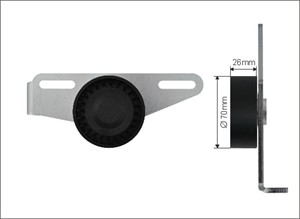 Remsträckare, flerspårsrem, DACIA,RENAULT, 11 75 057 77R, 117505777R, 82 00 849 831, 8200849831