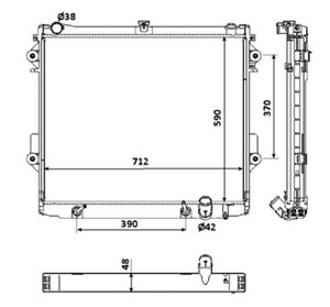 Kylare, motorkylning, LEXUS LX, TOYOTA LAND CRUISER 200, 1640050380, 1640050381, 1640050382, 1640050383, 1640050384, 1640050832, 8956153