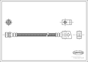 Bromsslang, Bakaxel, OPEL FRONTERA A, FRONTERA A Sport, VAUXHALL FRONTERA Mk I, 562307, 897134831, 91142436