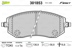 Bromsbeläggsats, Framaxel, SUBARU, 26296 SA020, 26296AG040, 26296-AG040, 26296FE020, 26296FE081, 26296-FE081, 26296FE082, 26296-FE082, 2