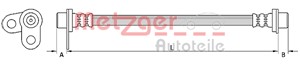 Bromsslang, Vänster bak, CITROËN C-CROSSER, C-CROSSER ENTERPRISE, MITSUBISHI OUTLANDER II, PEUGEOT 4007, 4650A243, 4806.J1