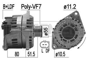 Generator, FIAT DUCATO Buss, DUCATO Flak/chassi, DUCATO Skåp, IVECO DAILY Flak/chassi IV, DAILY Flak/chassi V, DAILY Skåp V, 5801378902