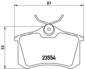 Bromsbeläggsats, Bakaxel, CITROËN,NISSAN,OPEL,RENAULT, 1617190980, 1631831780, 3649110, 440600295R, 440600364R, 440600819R, 440602466R,