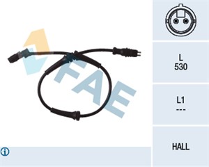 ABS-givare, Sensor, hjulvarvtal, Framaxel, RENAULT, 240 540 05 17, 82 00 043 135, 82 00 296 570, 82 00 346 992, A 240 540 05 17