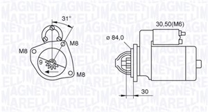 Startmotor, IVECO DAILY Flak/chassi III, DAILY Flak/chassi IV, DAILY Skåp III, DAILY Skåp IV, 500059592, 69502571