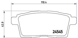 Bromsbeläggsats, Bakaxel, FORD USA EDGE, LINCOLN MKX, MAZDA CX-7, CX-9, 7T412200AA, 7T4Z2200A, 7T4Z2V200AA, 7U2J2C453AA, 8T4Z2200A, EHY4