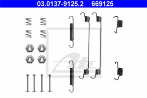 Tillbehörssats, bromsbackar, Bakaxel, ALFA ROMEO,CITROËN,FIAT,RENAULT, 60750208, 70596.60000.00.00, 77 01 202 550, 77 01 204 840, 95 659