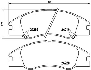 Bromsbeläggsats, Framaxel, KIA CERATO Halvkombi I, CERATO Sedan I, 581012FA10, 581012FA20, 581012FA21