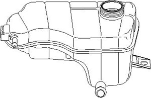 Expansionskärl, kylvätska, FORD FIESTA IV, FIESTA Skåp/stor limousine, 1 003 916, 1 018 018, 1 105 652, 96FB8K218BF, 96FB8K218BG, YS618K