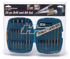 Titanium borr-bitssats/25 del, Universal