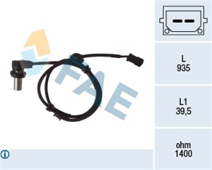 ABS-givare, Sensor, hjulvarvtal, Bakaxel, båda sidor, AUDI A4 B5, A4 B5 Avant, VW PASSAT B5, 8D0 927 807 C, ALS-1415
