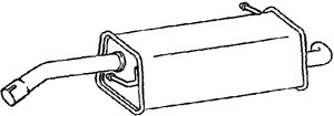 Bakre ljuddämpare, FORD FIESTA VI, FIESTA Van VI, 1521746, 1540179, 1556631, 1556632, 1580172, 1673791, 1804962, 1806567, 1907949
