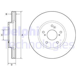 Bromsskiva, HONDA HR-V, 45251T7WA01, 45251-T8MG01, 45251-T8M-G01