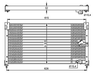 Kondensor, klimatanläggning, HONDA ACCORD V, ROVER 600 I, 20796785, 20998807, 74 20 796 782, 74 20 998 809, 80100SN7E01, JQQ100050, JRB1