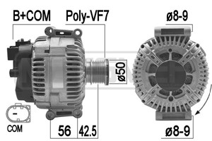 Generator, CHRYSLER 300C, 300C Touring, 04896 808AA, 4896808AA