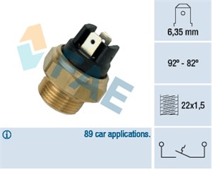 Temperaturswitch, kylarfläkt, ALFA ROMEO,JAGUAR,RENAULT, 08 55 957 600, 093167904, 095519246, 1264.05, 1264.06, 1264.09, 1264.12, 1264.1
