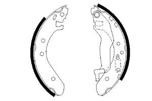 Bromsbackar, sats, Bakaxel, HONDA,MG,ROVER, 04431-ST3-E00, 43015-SP8-000, GBS 90830 AF, GBS 90835 AF, GBS 90836 AF, GBS90835AF, SFS 1000